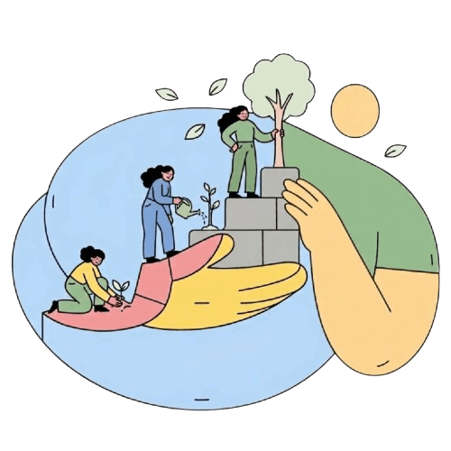 Illustration representing consistency and connection